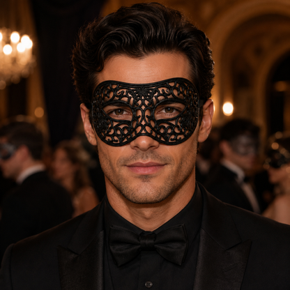 Masquerade Men Mask Black