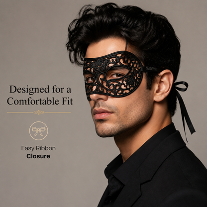 Masquerade Men Mask Black
