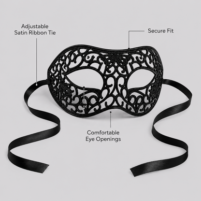 Masquerade Men Mask Black