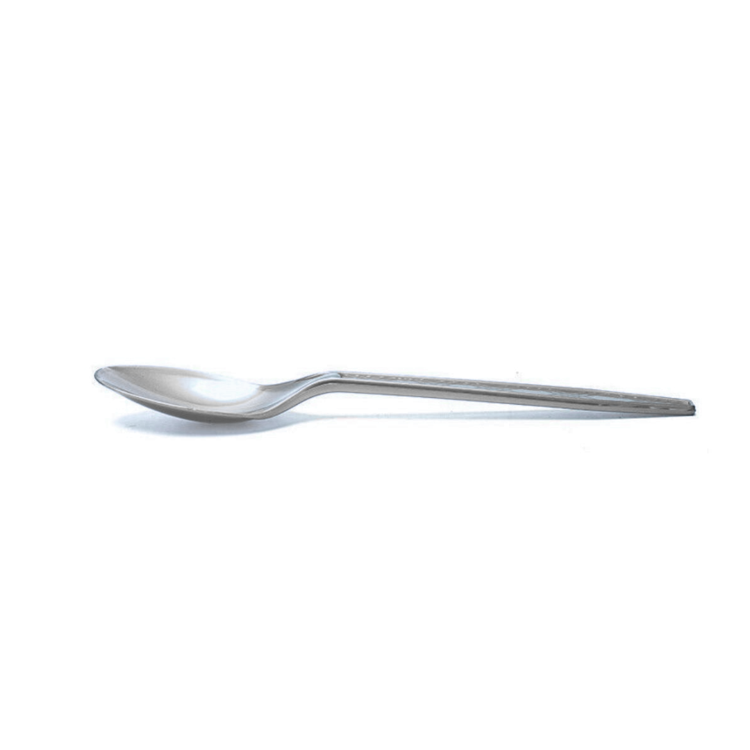 Metallic Silver Dinner or Dessert Spoons / Cake Spoons / Durable - 20PC