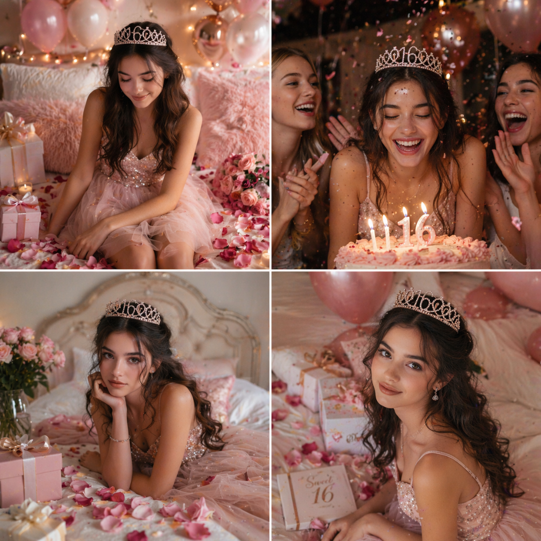 Metal Tiara Rose Gold 16