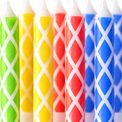 Multicolor Candles for BIrthday / Anniversry / Baby Shower or Neutral Occassion - 12PC