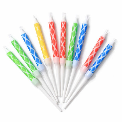 Multicolor Candles for BIrthday / Anniversry / Baby Shower or Neutral Occassion - 12PC
