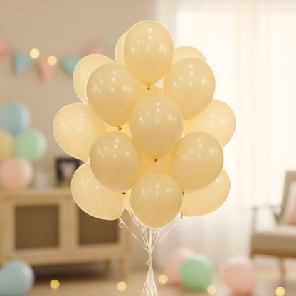 Macaron Pastel Yellow Premium Latex Balloons 10" - 20PC