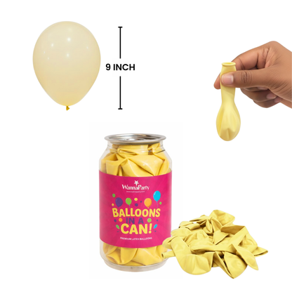Macaron Pastel Yellow Premium Latex Balloons 10" - 20PC