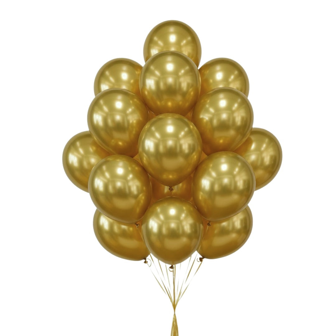 Chrome Gold Premium Latex Balloons 10" - 20PC