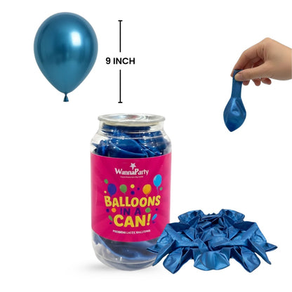 Chrome Blue Premium Latex Balloons 10" - 20PC