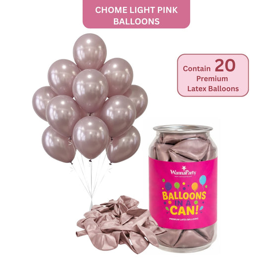 Chrome Light Pink Premium Latex Balloons 10" - 20PC