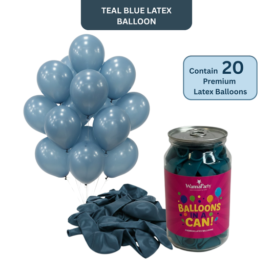 Teal Blue/Aqua Blue Premium Latex Balloons 10" - 20PC