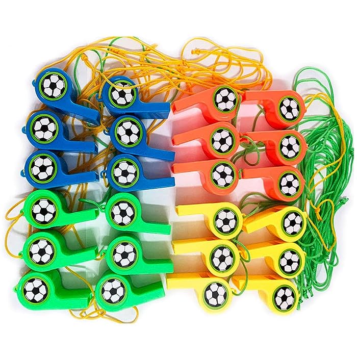 "Football Whistle Favors 12PC for Return Gifts Khoi Bag Loot Bag | Wanna Party" - Image 3