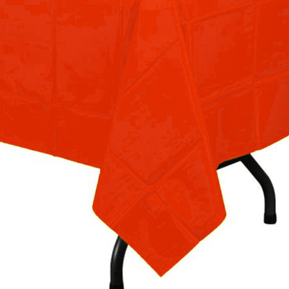 Red Vinyl Table Cover for Party Decor -  54X108 - 1PC