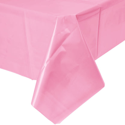 Light Pink Vinyl Table Cover for Party Decor -  54X108 - 1PC