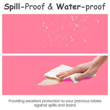 Light Pink Vinyl Table Cover for Party Decor -  54X108 - 1PC