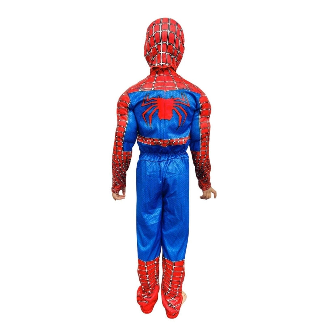 Deluxe Spiderman Muscular Costume w/Mask for Kids - Size M - Age 5 - 7 YRS
