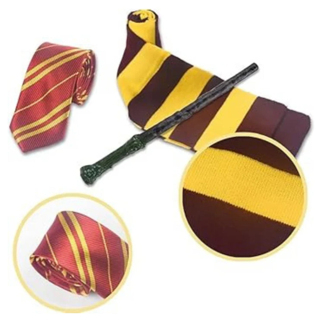 Magical Harry Potter Costume w/ Scarf, Eyeglass, Wand & Tie for Kids