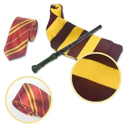 Magical Harry Potter Costume w/ Scarf, Eyeglass, Wand & Tie for Kids