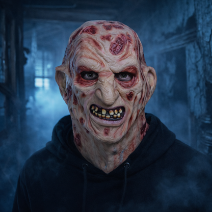 Freddy Krueger Wrinkled Face Mask for Halloween/ Theme Party -1PC