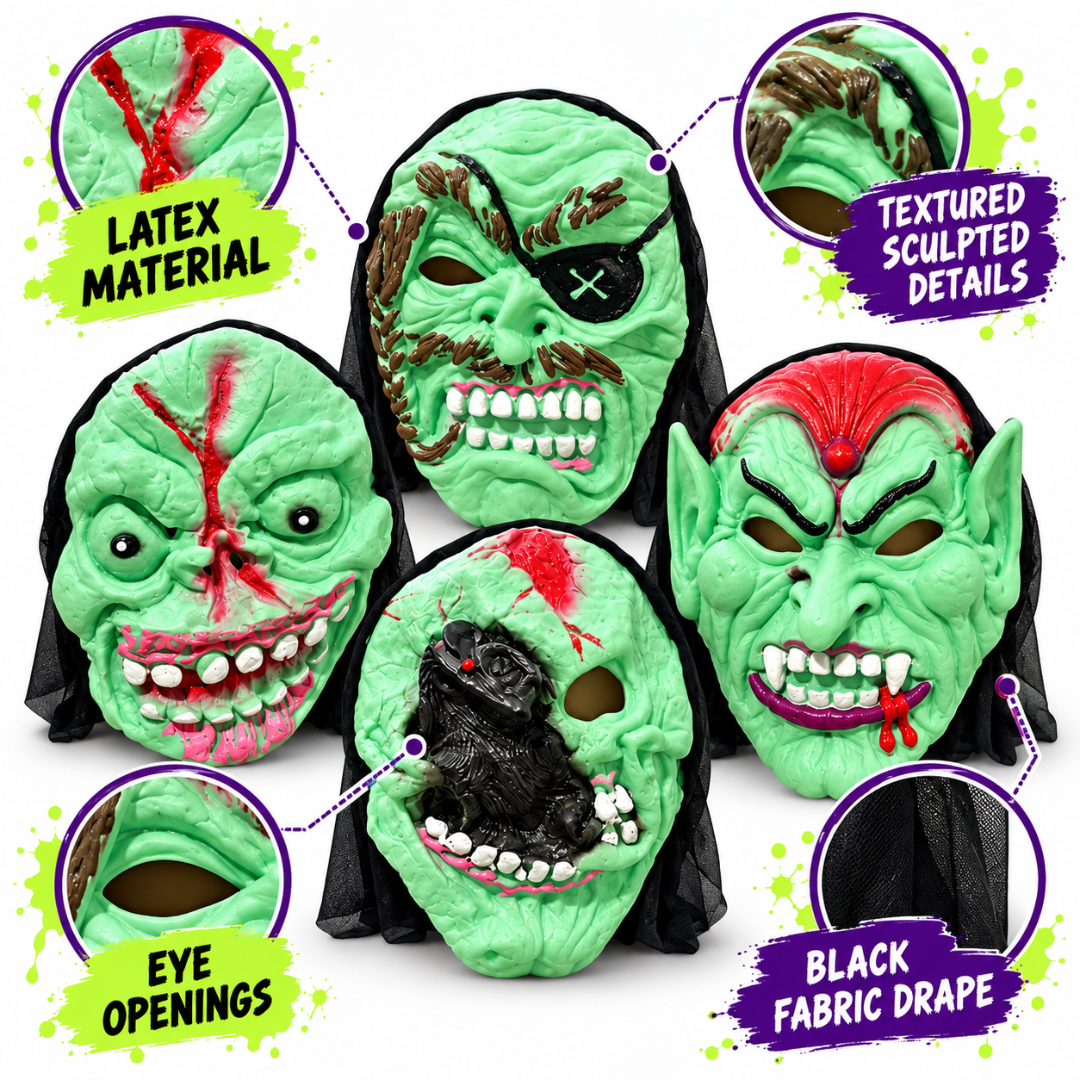 Dead Rat on Face Creepy Latex Face Mask (Assorted) for Halloween/ Theme Party - 1PC