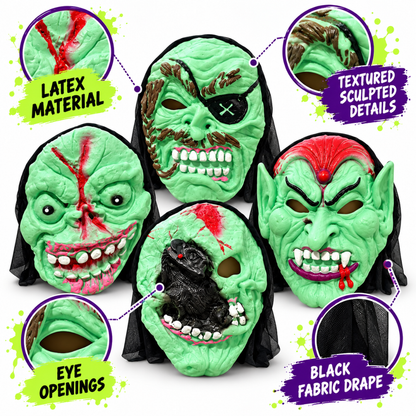 Dead Rat on Face Creepy Latex Face Mask (Assorted) for Halloween/ Theme Party - 1PC