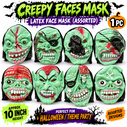 Dead Rat on Face Creepy Latex Face Mask (Assorted) for Halloween/ Theme Party - 1PC