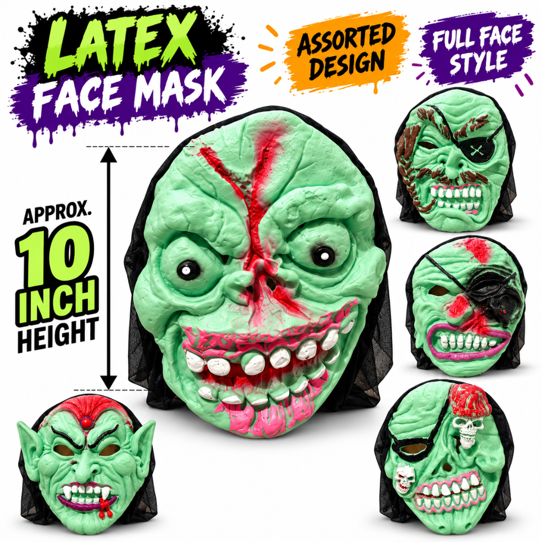 Dead Rat on Face Creepy Latex Face Mask (Assorted) for Halloween/ Theme Party - 1PC