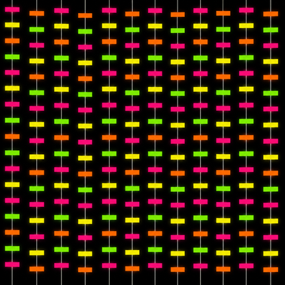 UV Glow Stripe Garland - Glow In The Dark - Over 5 - Wanna Party - front