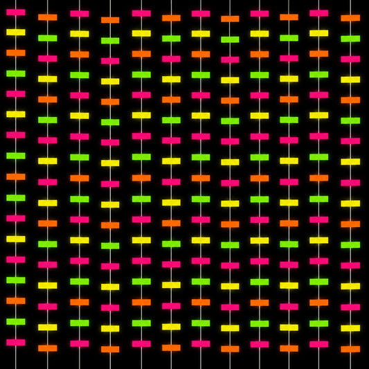 UV Glow Stripe Garland - Glow In The Dark - Over 5 - Wanna Party - front