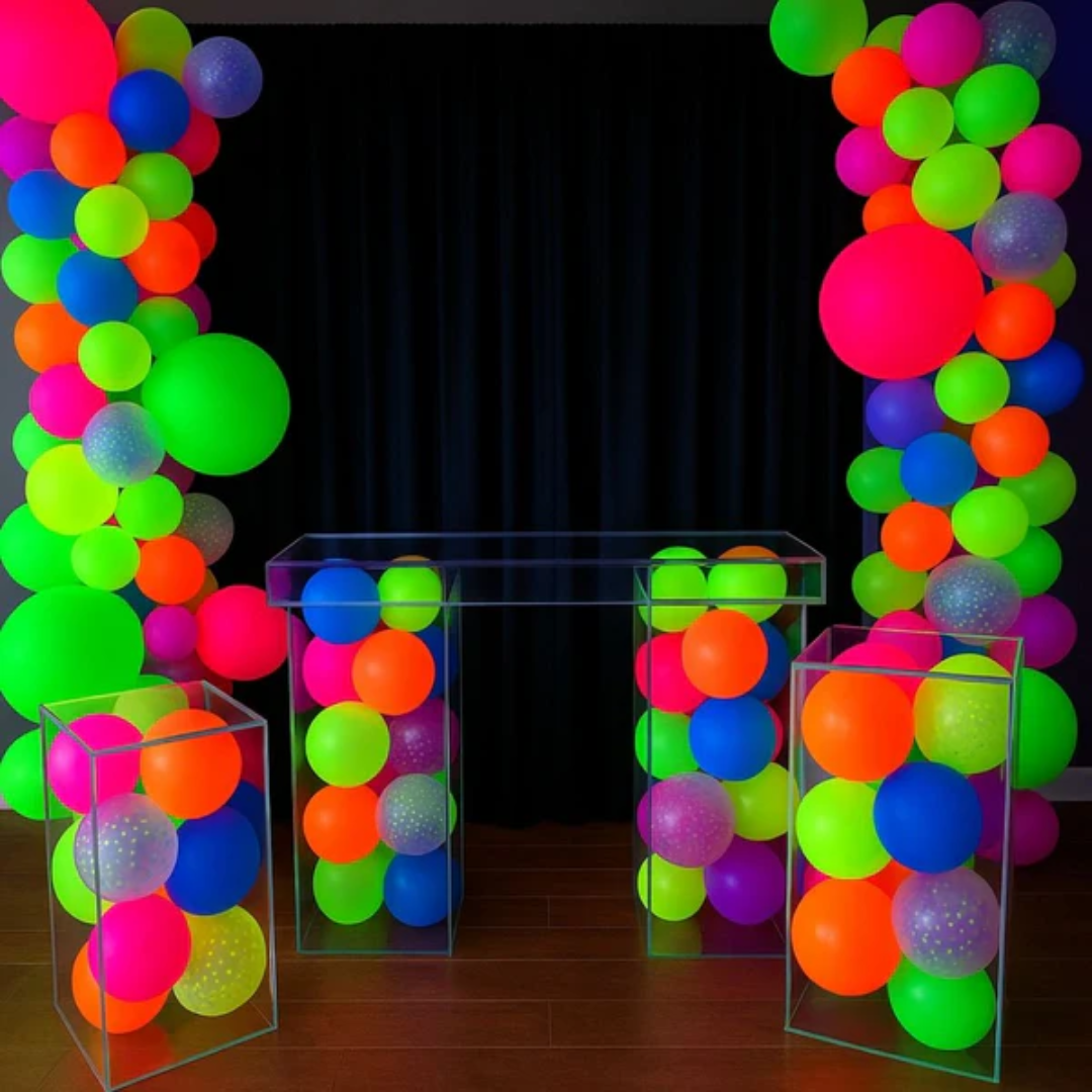 UV Glow In The Dark Helium Quality Balloons 12" - Pack of 10 - Wanna Party - packaging