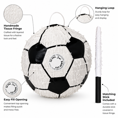 Football Soccer Shapes Pinata - Sports Party Game | Wanna Party