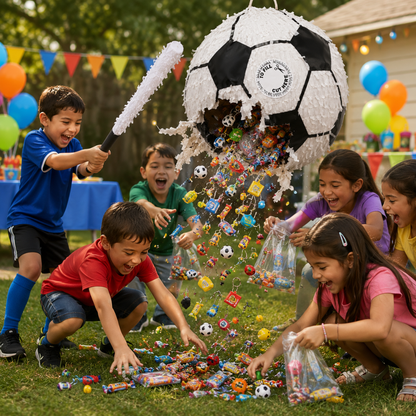 Football Soccer Shapes Pinata - Sports Party Game | Wanna Party