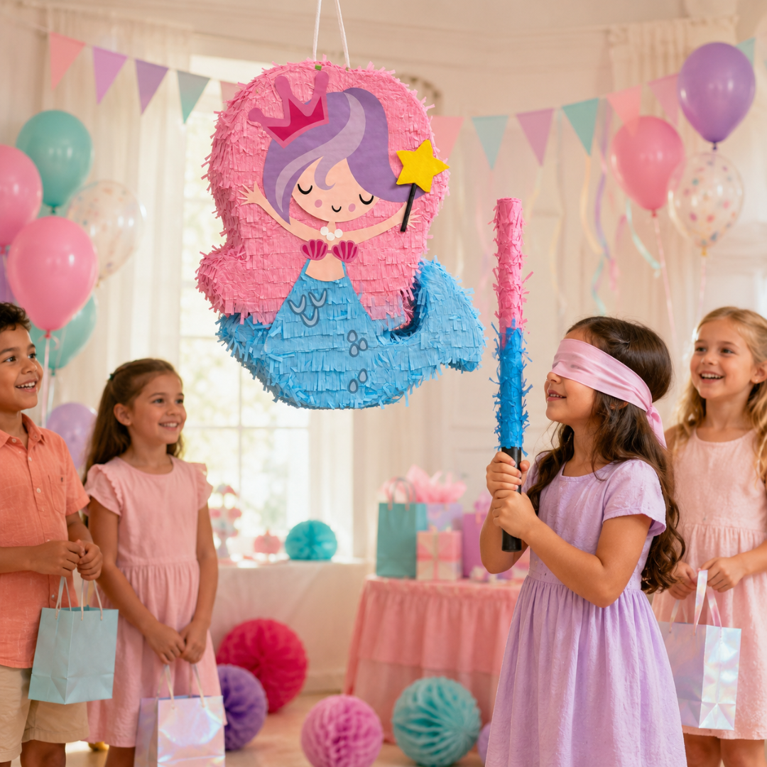 Mermaid Tail Shaped Pinata/Khoi Bag for Fun Birthday Activity - 1PC