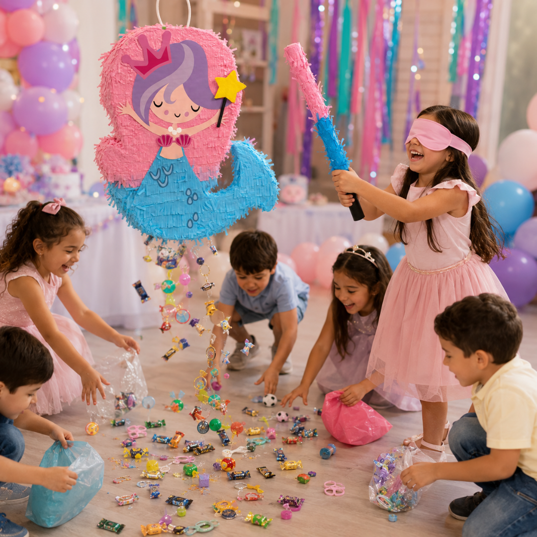 Mermaid Tail Shaped Pinata/Khoi Bag for Fun Birthday Activity - 1PC