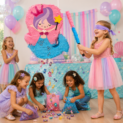Mermaid Tail Shaped Pinata/Khoi Bag for Fun Birthday Activity - 1PC
