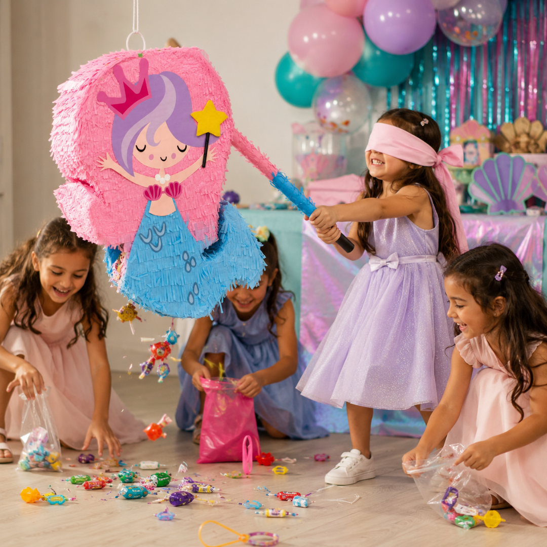 Mermaid Tail Shaped Pinata/Khoi Bag for Fun Birthday Activity - 1PC