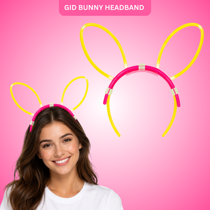 Glow In The Dark Bunny Headband Glow in The Dark Headband Rabbit ... - Wanna Party - front