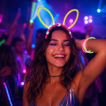 Glow In The Dark Bunny Headband Glow in The Dark Headband Rabbit ... - Wanna Party - use