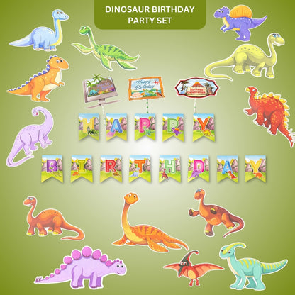 Dinosaur Birthday Party Set -  17PC