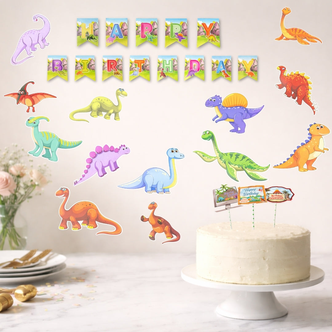 Dinosaur Birthday Party Set -  17PC