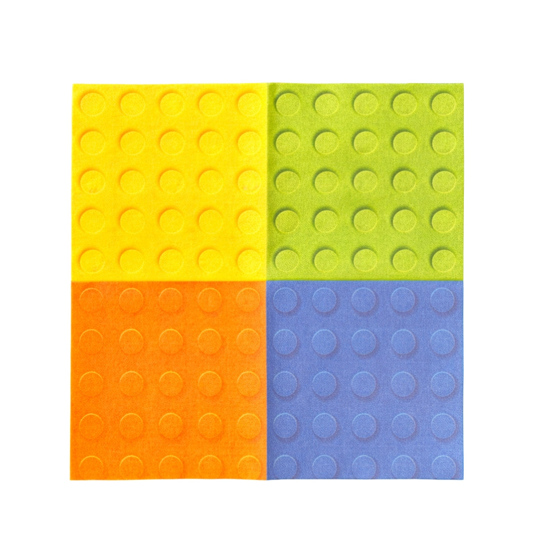 POP IT Colorful Theme Paper Napkins - Pack of 20 (Multicolor)