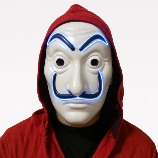 Light Up Money Heist Mask - 1PC