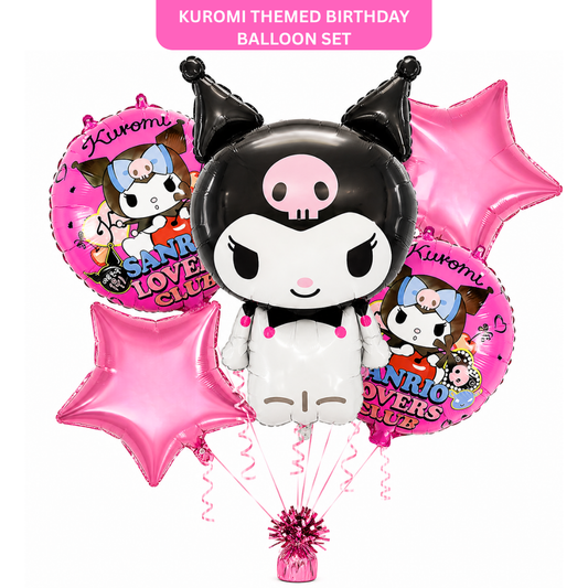 Kuromi Themed Birthday Balloon Set  - 5PC