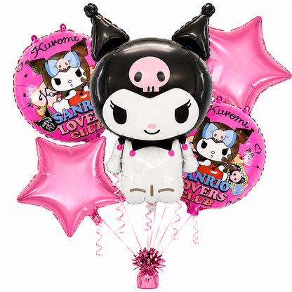 Kuromi Themed Birthday Balloon Set  - 5PC