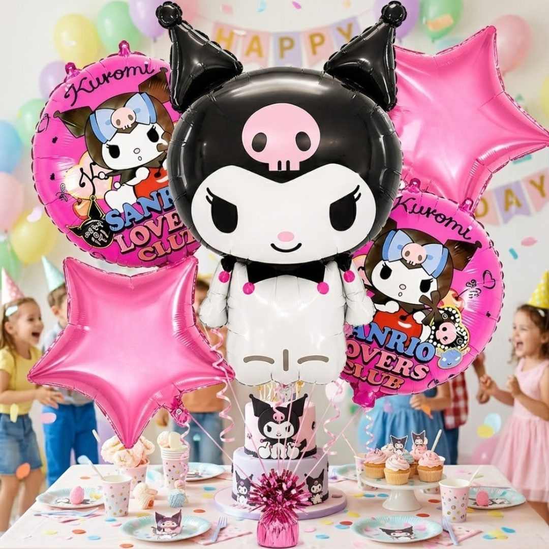 Kuromi Themed Birthday Balloon Set  - 5PC
