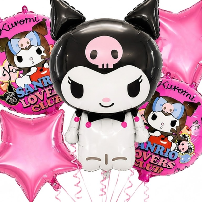 Kuromi Themed Birthday Balloon Set  - 5PC