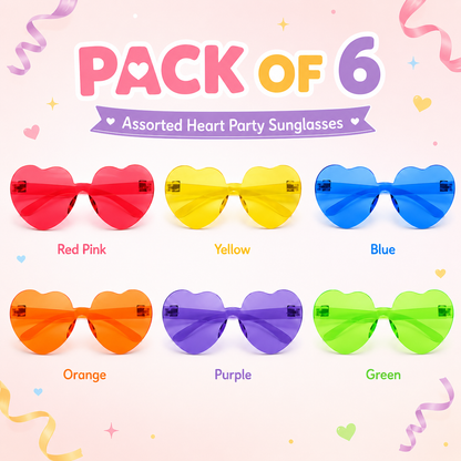 Bachelorette Party Fun Candy Heart Shades - 6PC