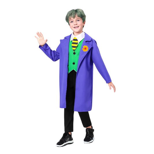 Dark Knight Deluxe Joker Costume w/ Doctor Coat, Pants & Vest for Kids - Size S - Age 3 to 5 Years