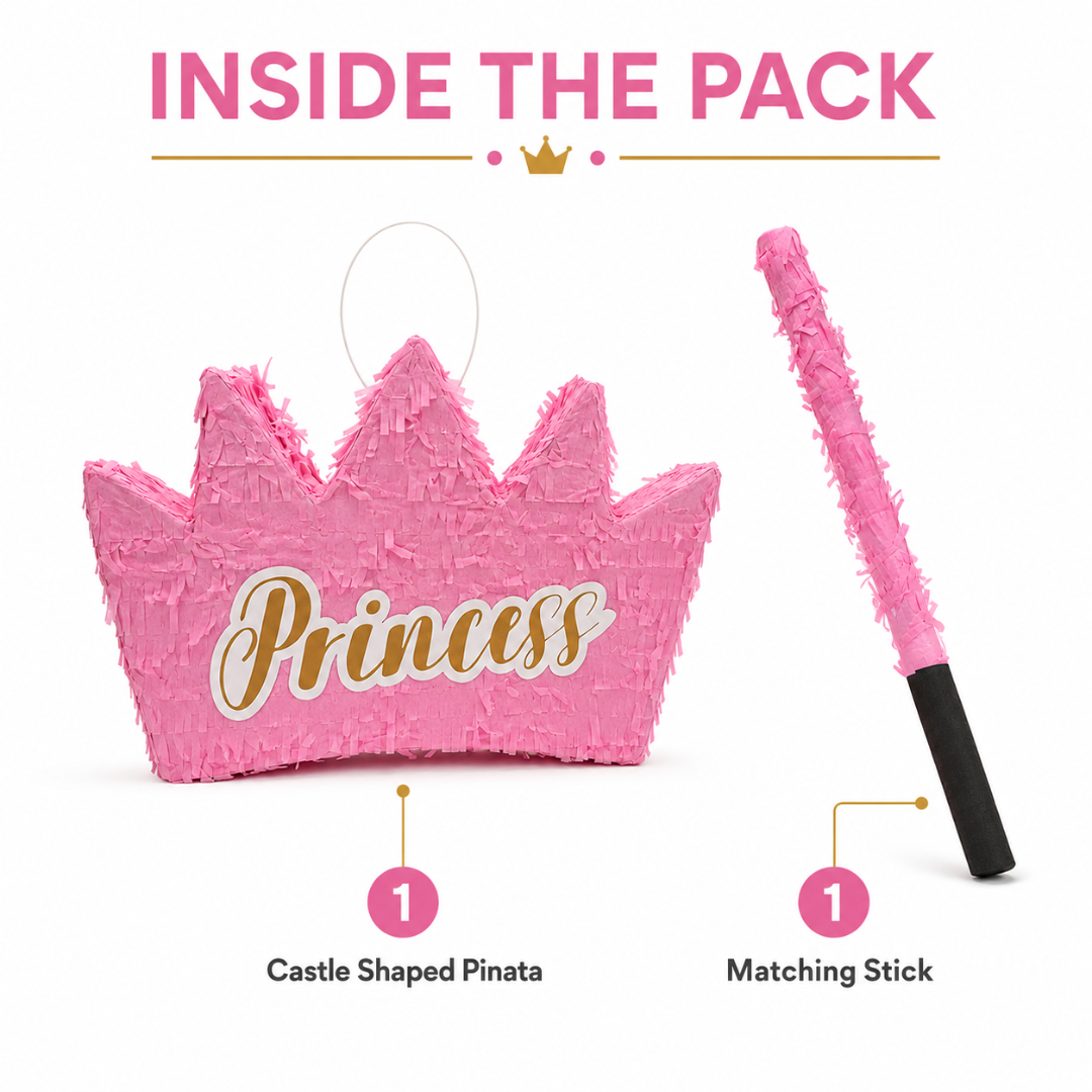 3D Princess Crown Shaped Cake Pinata