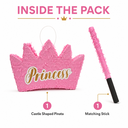 3D Princess Crown Shaped Cake Pinata