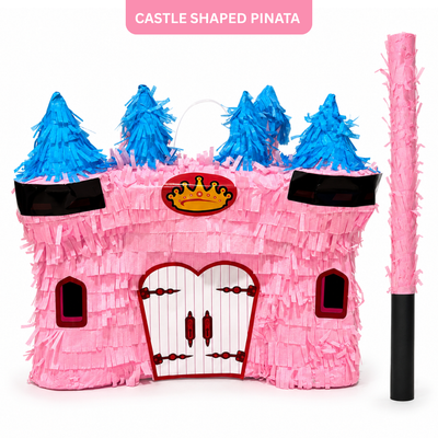 3D Castle Shaped Pink Princess Cake Pinata