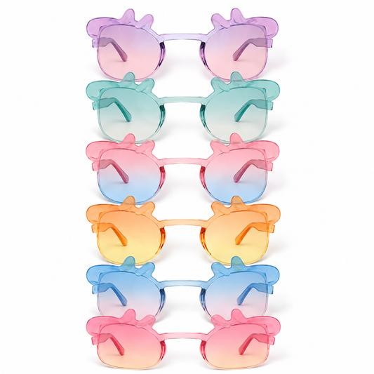 Peppa Pig Themed Multicolor Rimless Sunglasses for Kids - 6PC
